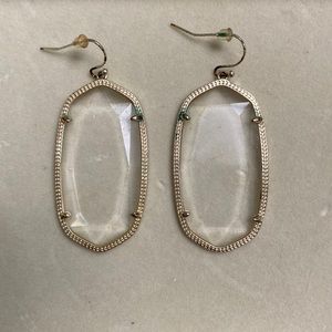 Crackle clear Kendra Scott earrings